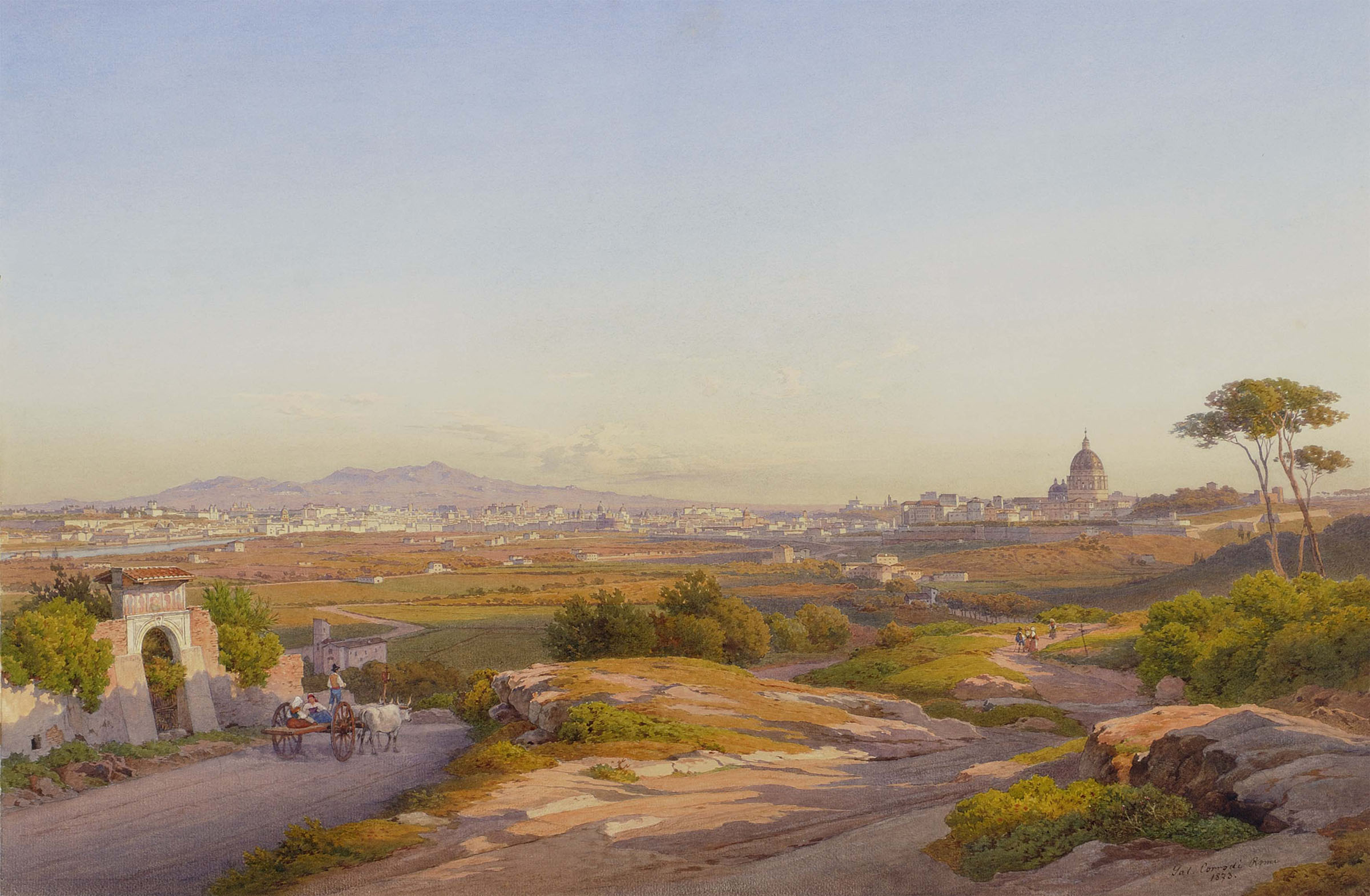 Salomon Corrodi,Rome depuis Monte Mario (1873)